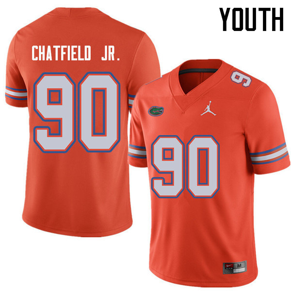 Jordan Brand Youth #90 Andrew Chatfield Jr. Florida Gators College Football Jerseys Sale-Orange
